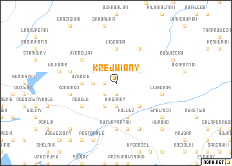 map of Krejwiany