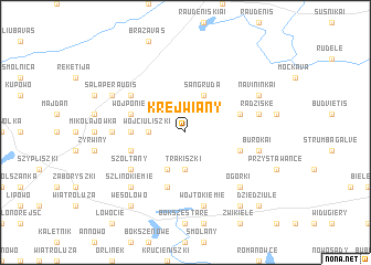 map of Krejwiany