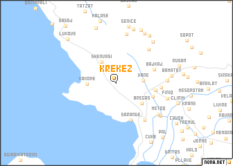 map of Krekëz