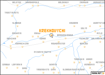 map of Krekhovychi