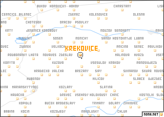 map of Křekovice