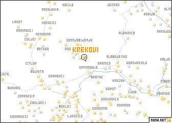 map of Krekovi