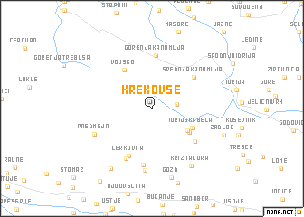 map of Krekovše