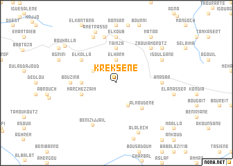 map of Kreksene