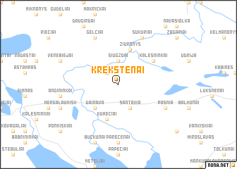 map of Krekštėnai