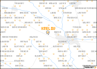 map of Křelov