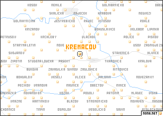 map of Křemačov