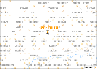 map of Křemenitá