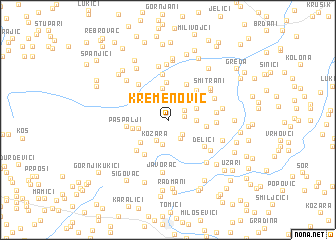 map of Kremenović