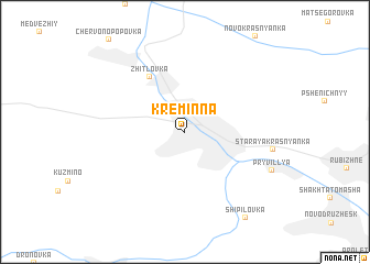 map of Kreminna