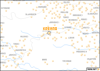 Kremna (Serbia and Montenegro) map - nona.net