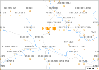 map of Kremná