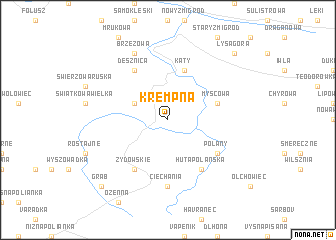 map of Krempna