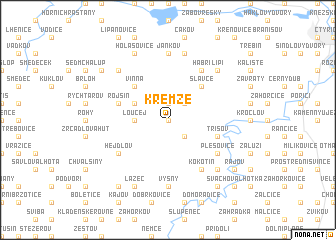 map of Křemže