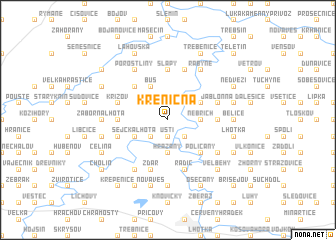 map of Křeníčná