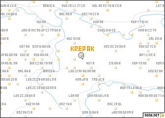 map of Krępak