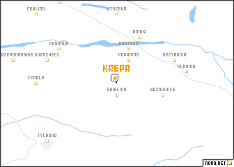 map of Krępa