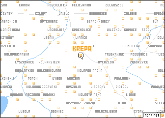 map of Krępa