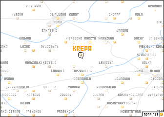 map of Krępa