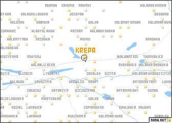 map of Krępa