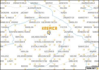 map of Krępica