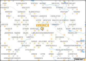 map of Křepice