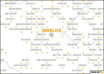 map of Křeplice