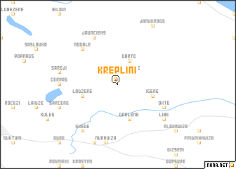 map of Krepliņi