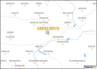 map of Kresčionys