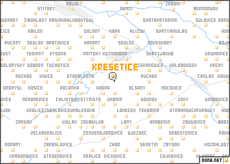 map of Křesetice