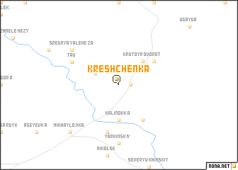 map of Kreshchënka