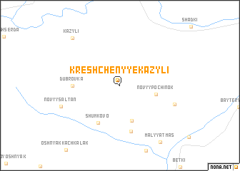 map of Kreshchënyye Kazyli