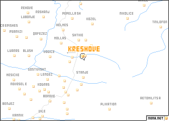 map of Kreshovë