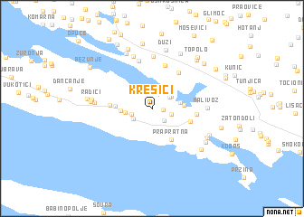 map of Krešići