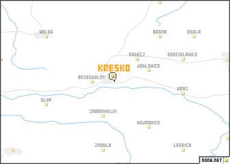 map of Kręsko