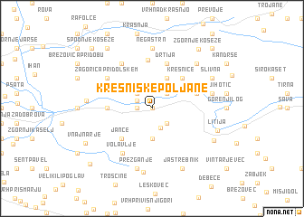 map of Kresniške Poljane