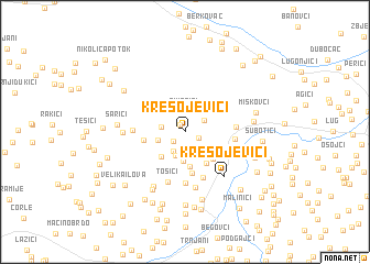 map of Kresojevići