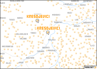 map of Kresojevići