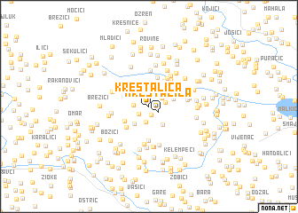 map of Kreštalica