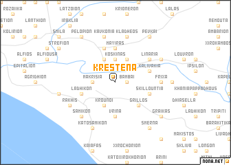 map of Kréstena