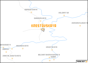 map of Krestovskaya