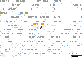 map of Kretinga