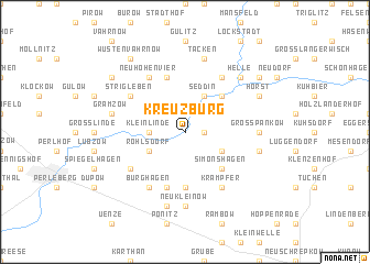 map of Kreuzburg