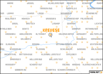 map of Krevese