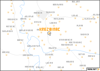 map of Krežbinac