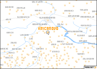 map of Kričanovo