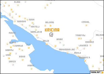 map of Kričina