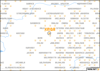 map of Křída