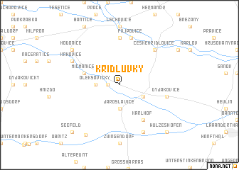 map of Křídlŭvky