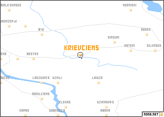 map of Krievciems